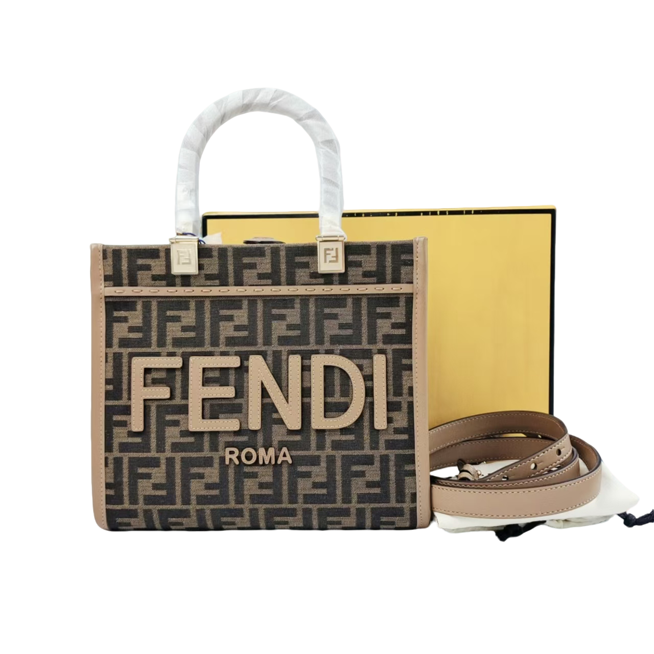 99新 FENDI/芬迪 安洁利严选手提单肩包/ZS121928