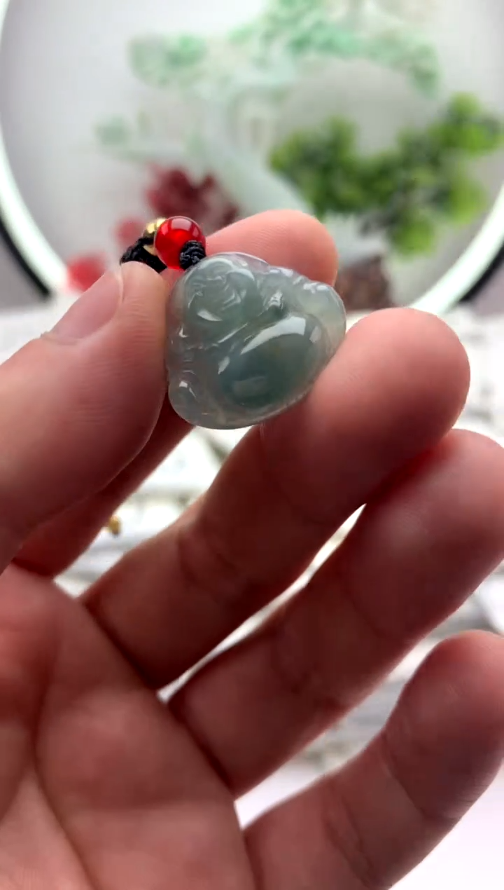 【闪购商品】翡翠颈饰未镶嵌小佛公【品质一般介意慎拍】