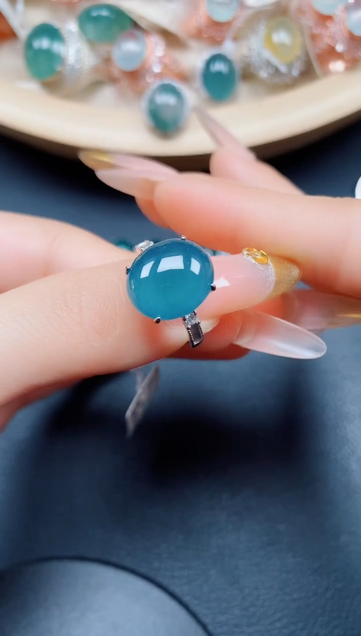 【闪购商品】翡翠戒指银S925镶嵌翡翠