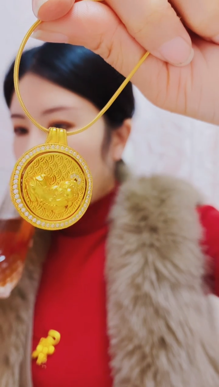 合金无043貔貅罗盘吊坠