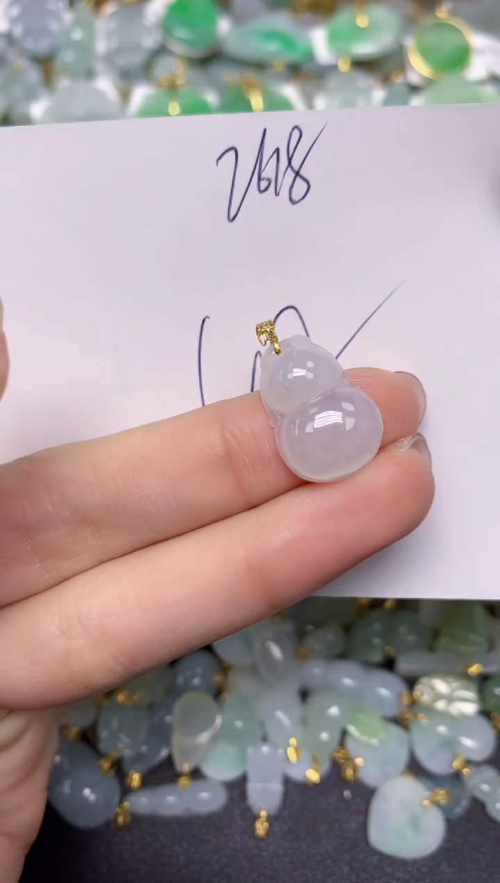 【闪购商品】翡翠颈饰18K金镶嵌天然翡翠A货