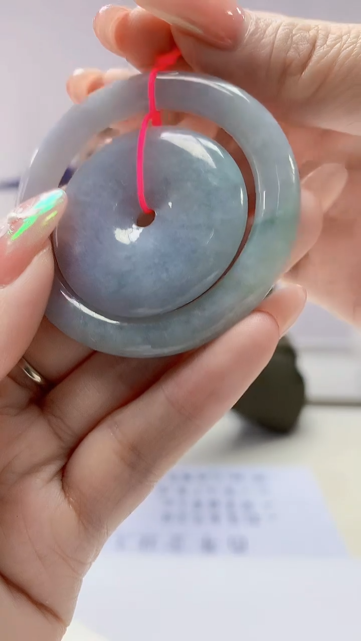 【闪购商品】定制翡翠未镶嵌5152DD-毛货挂件40