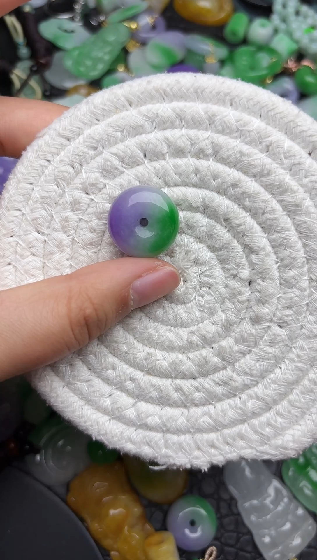 颈饰未镶嵌翡翠缅甸翡翠吊坠