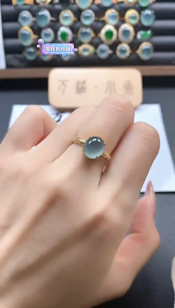 银S925镶嵌戒指翡翠51511