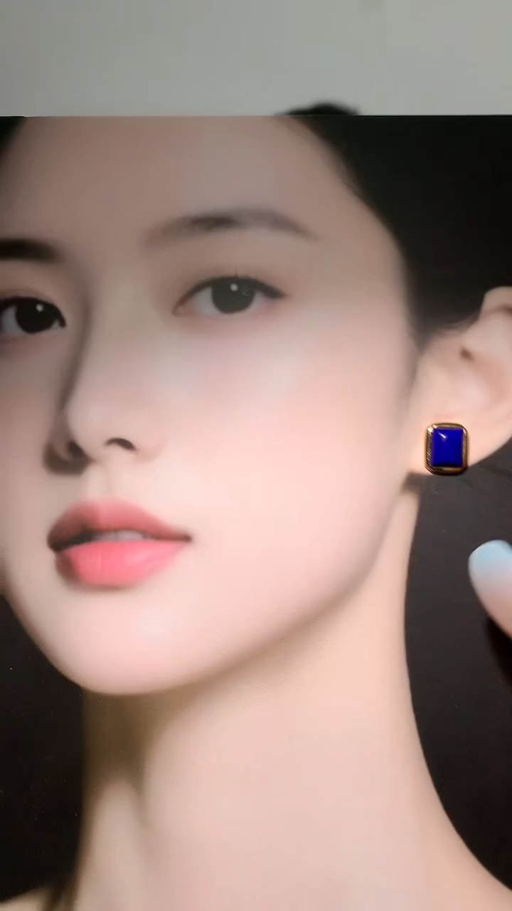 青金石银S925镶嵌耳饰【宝石世家严选】