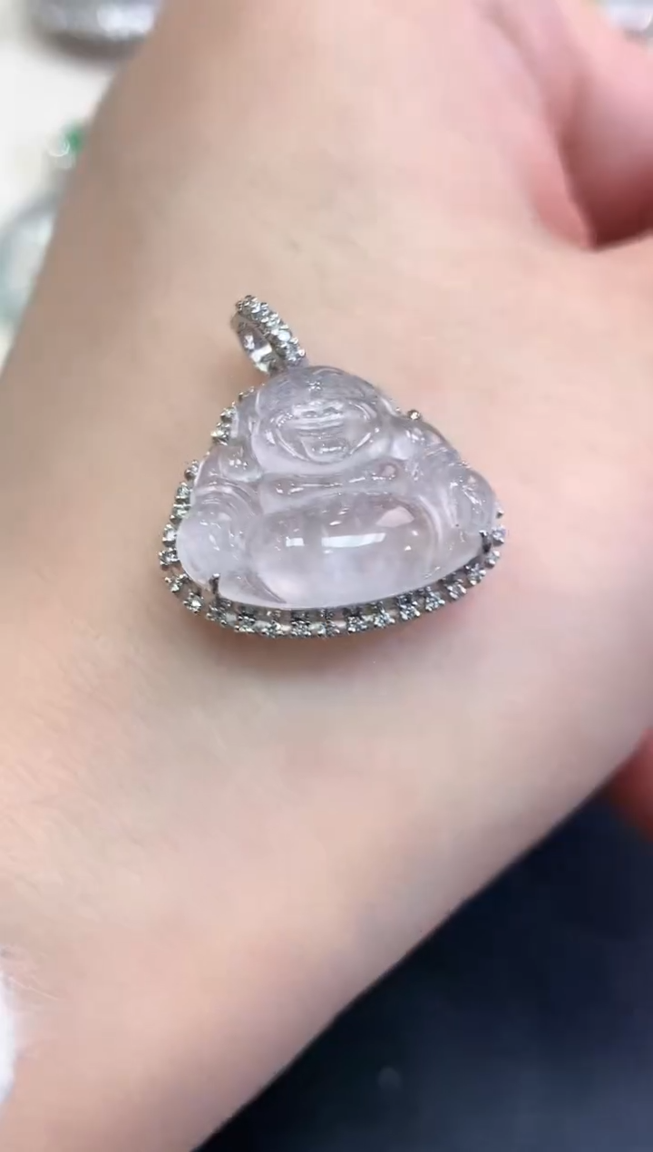 【闪购商品】翡翠吊坠(不含链)18K金镶嵌b45    