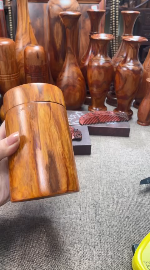 【闪购商品】黄花梨/降香黄檀木艺海黄新料木罐