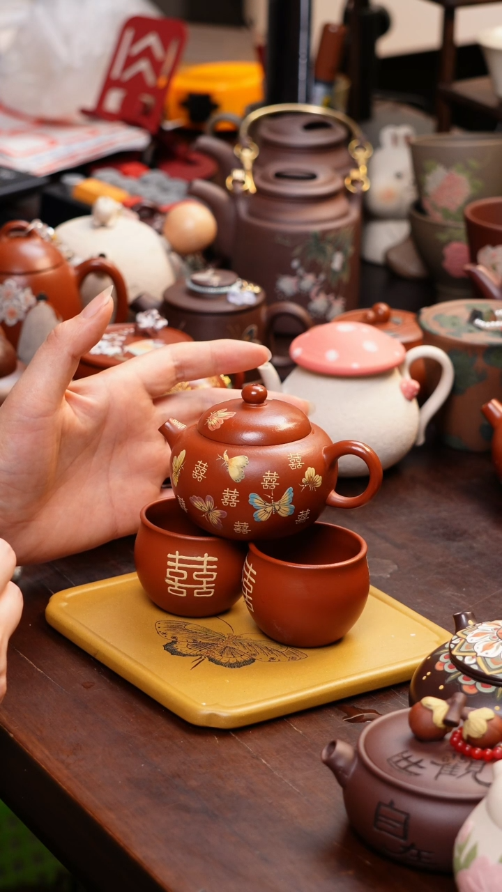 【闪购商品】原矿紫砂手工杯子朱泥