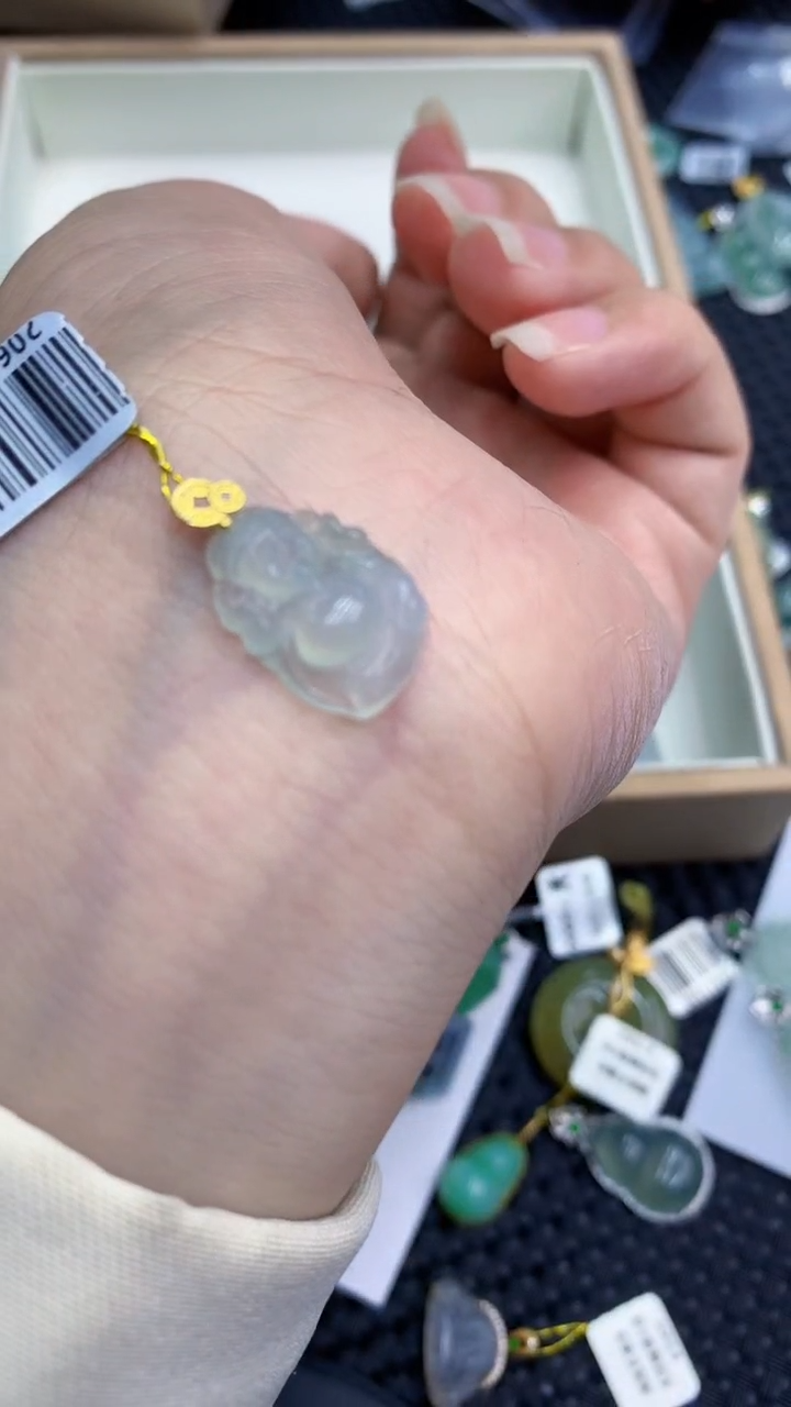 【闪购商品】翡翠颈饰18K金镶嵌            8