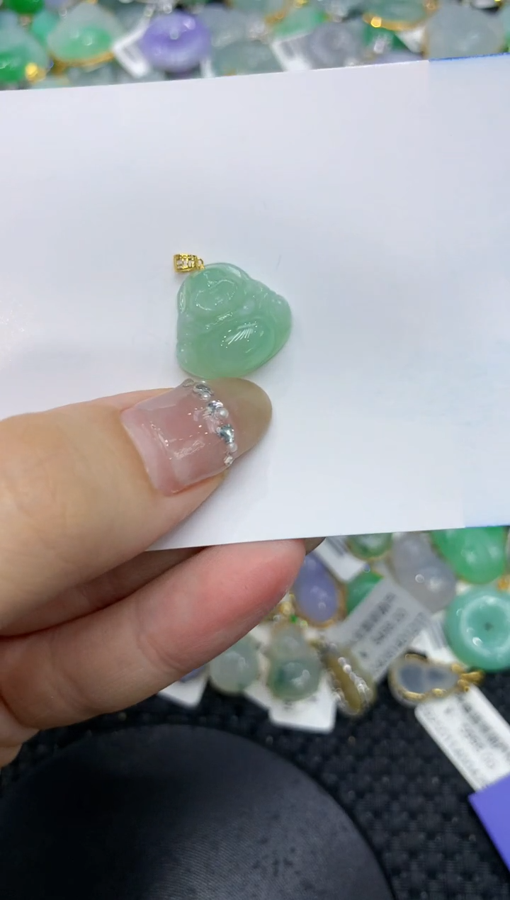 【闪购商品】翡翠颈饰18K金镶嵌222222222