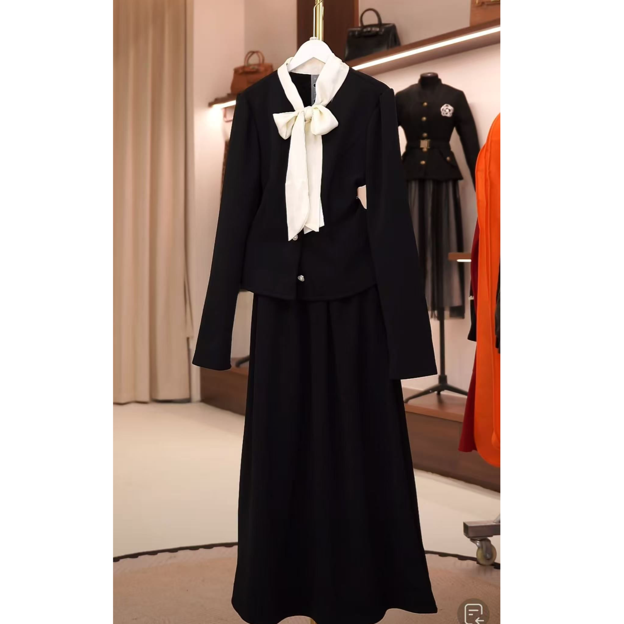 kk055秋冬温柔富家千金感名媛气质女神范小香风