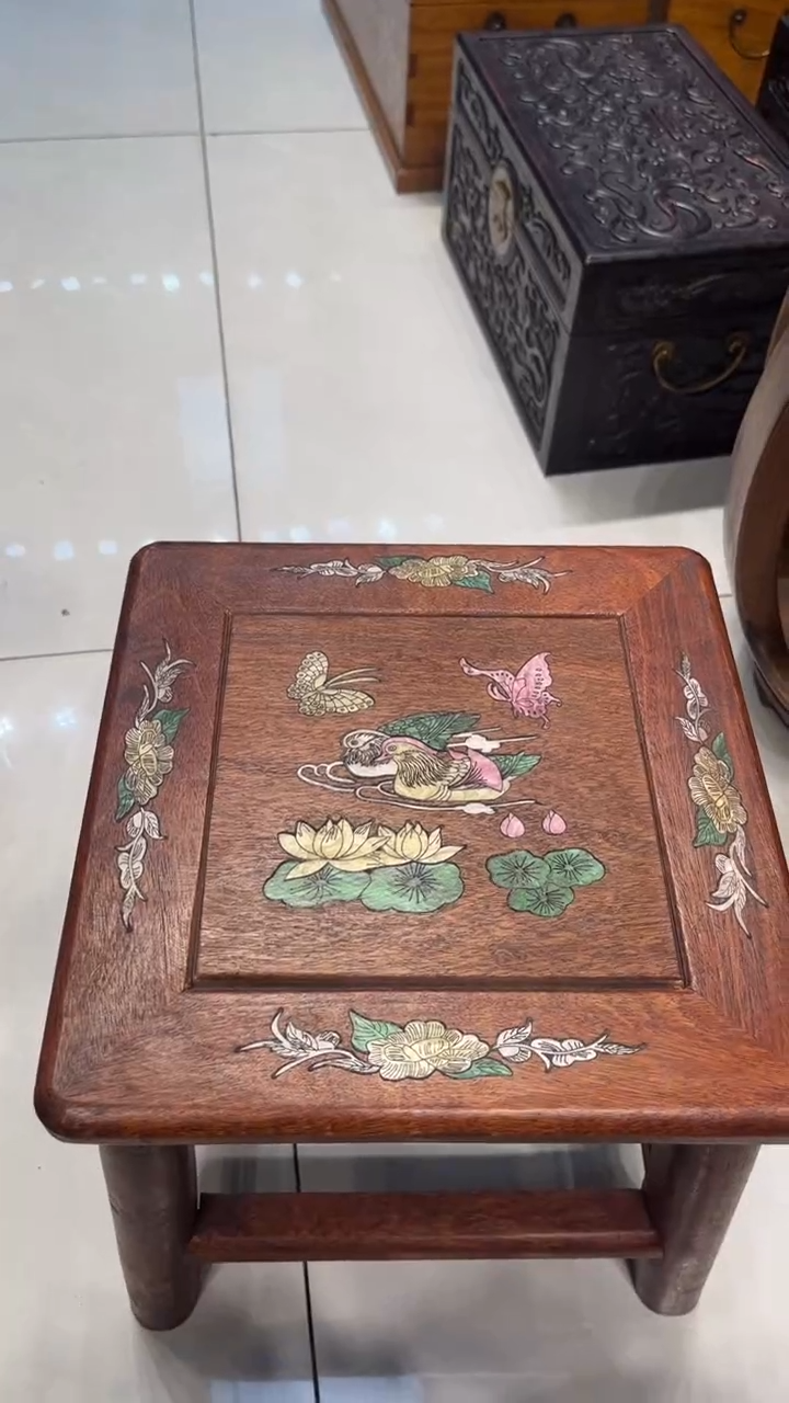 【闪购商品】木鸳鸯戏水 富贵凳