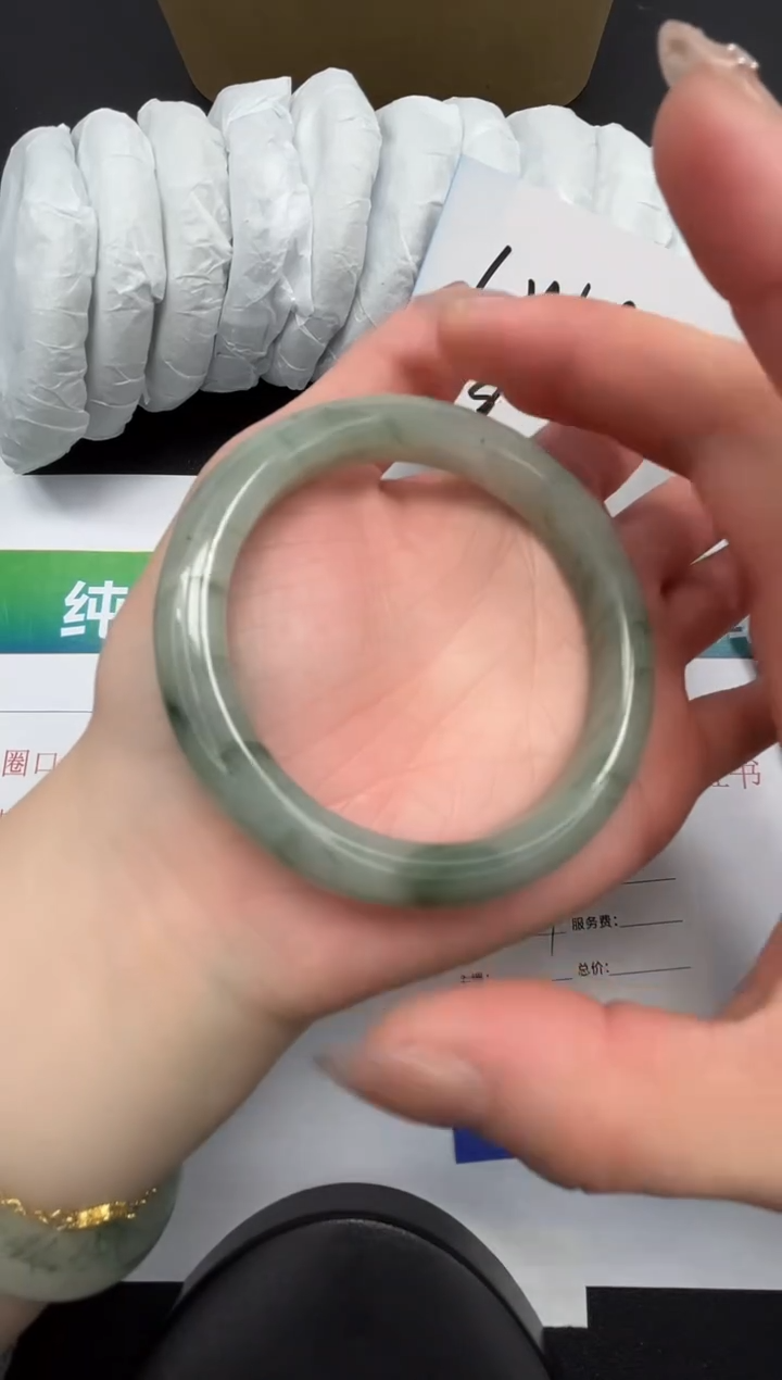 【闪购商品】石英质玉手镯合金56-55.9
