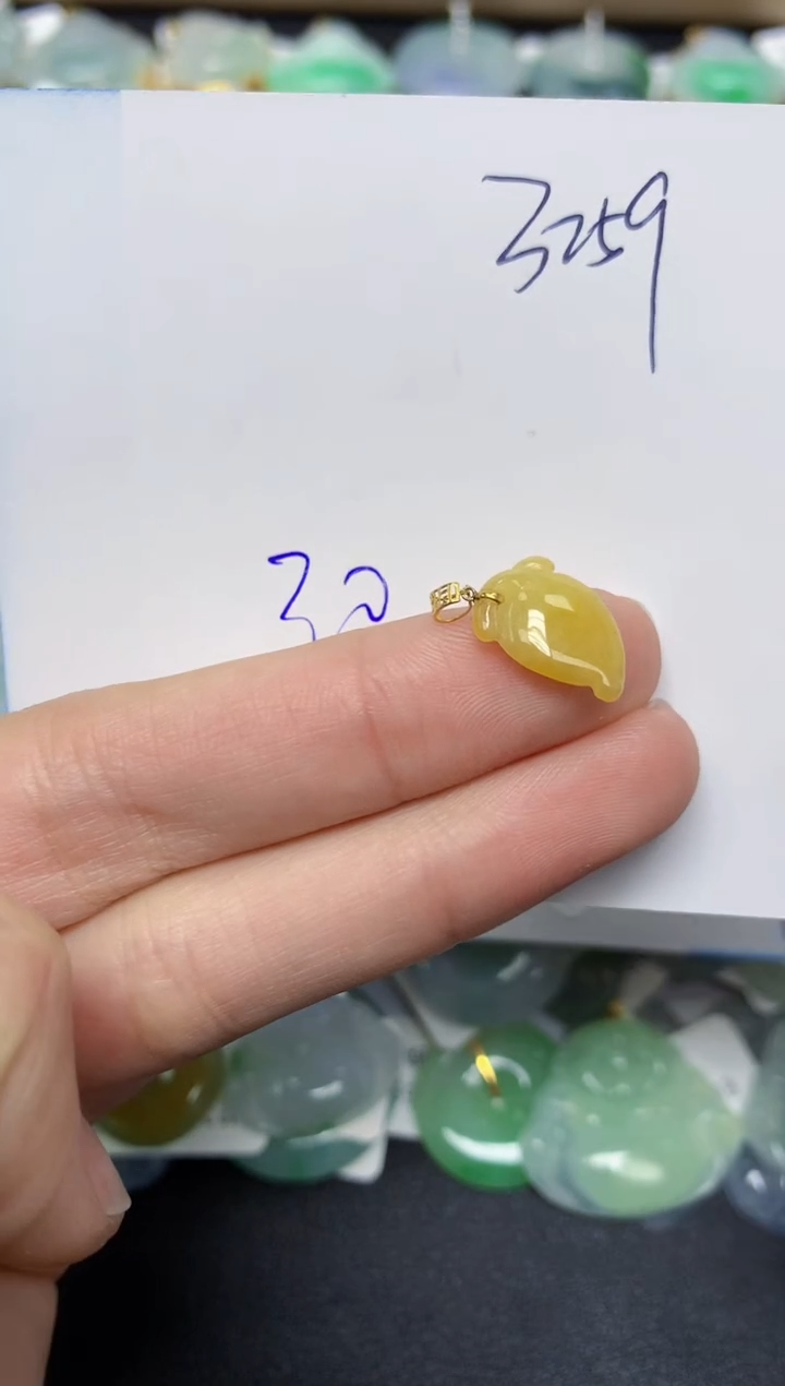 【闪购商品】翡翠颈饰18K金镶嵌 天然翡翠A货