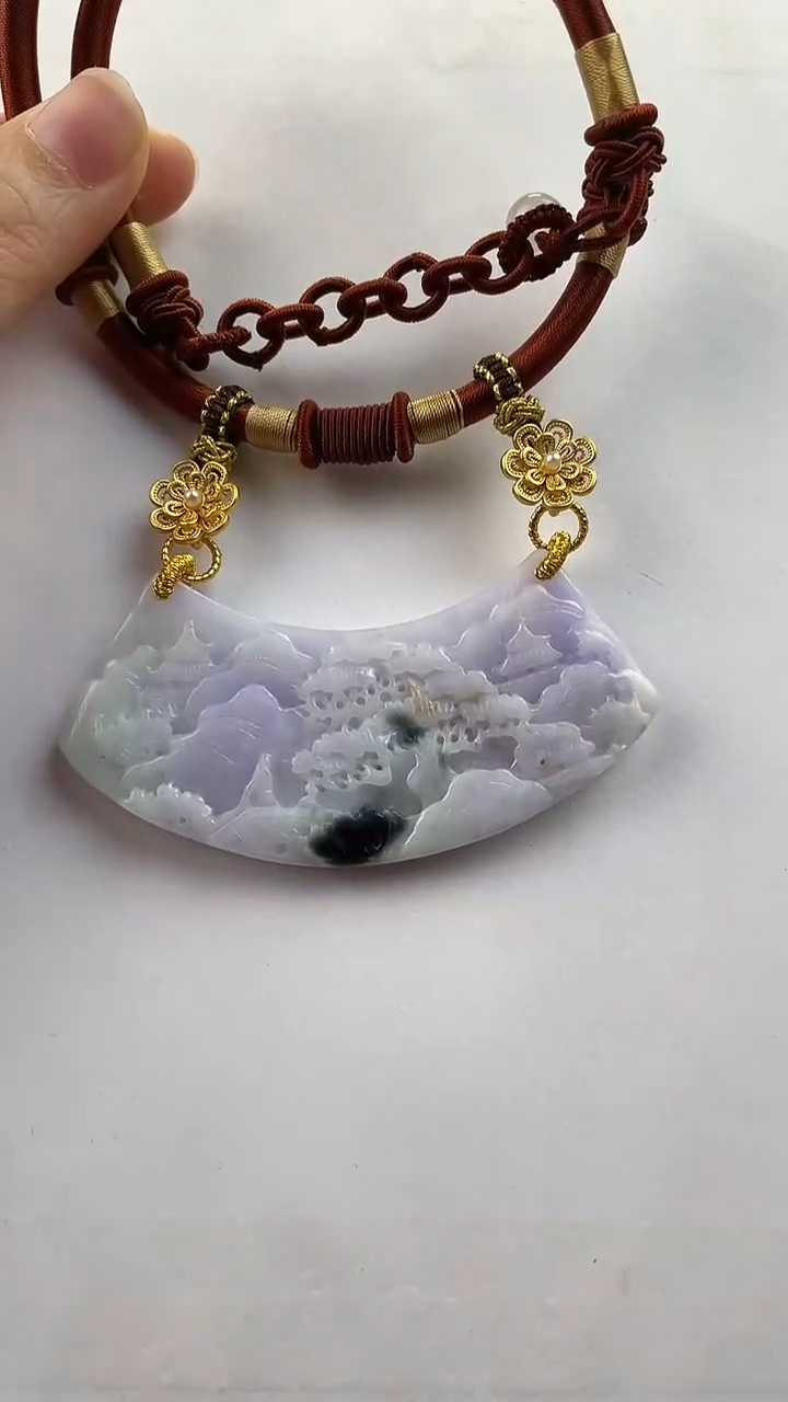 【闪购商品】翡翠颈饰未镶嵌2338(赠链)部分宝贝微瑕主播介绍为准