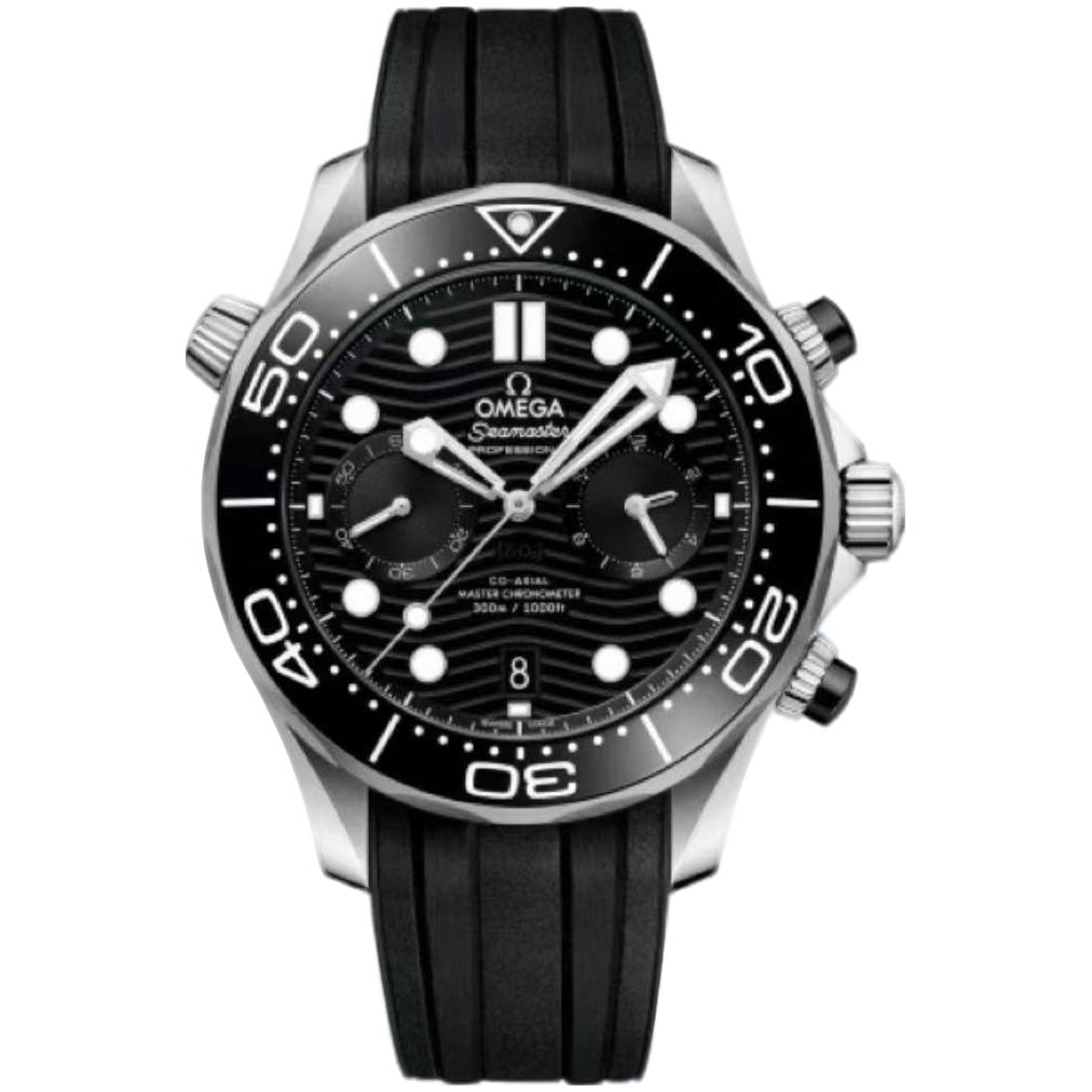 99新 Omega/欧米茄 海马300/表径44mm/精钢/双眼计时/黑盘