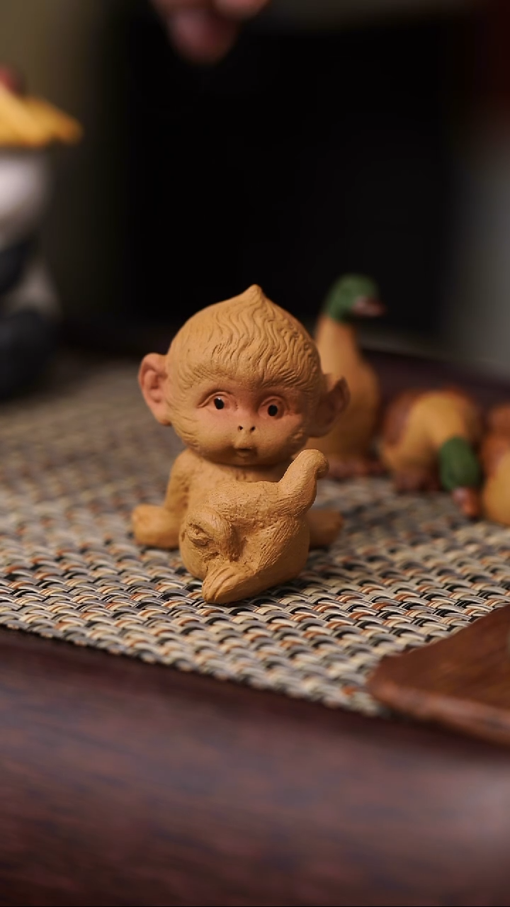 茶壶紫砂老桥说器小猴子躺