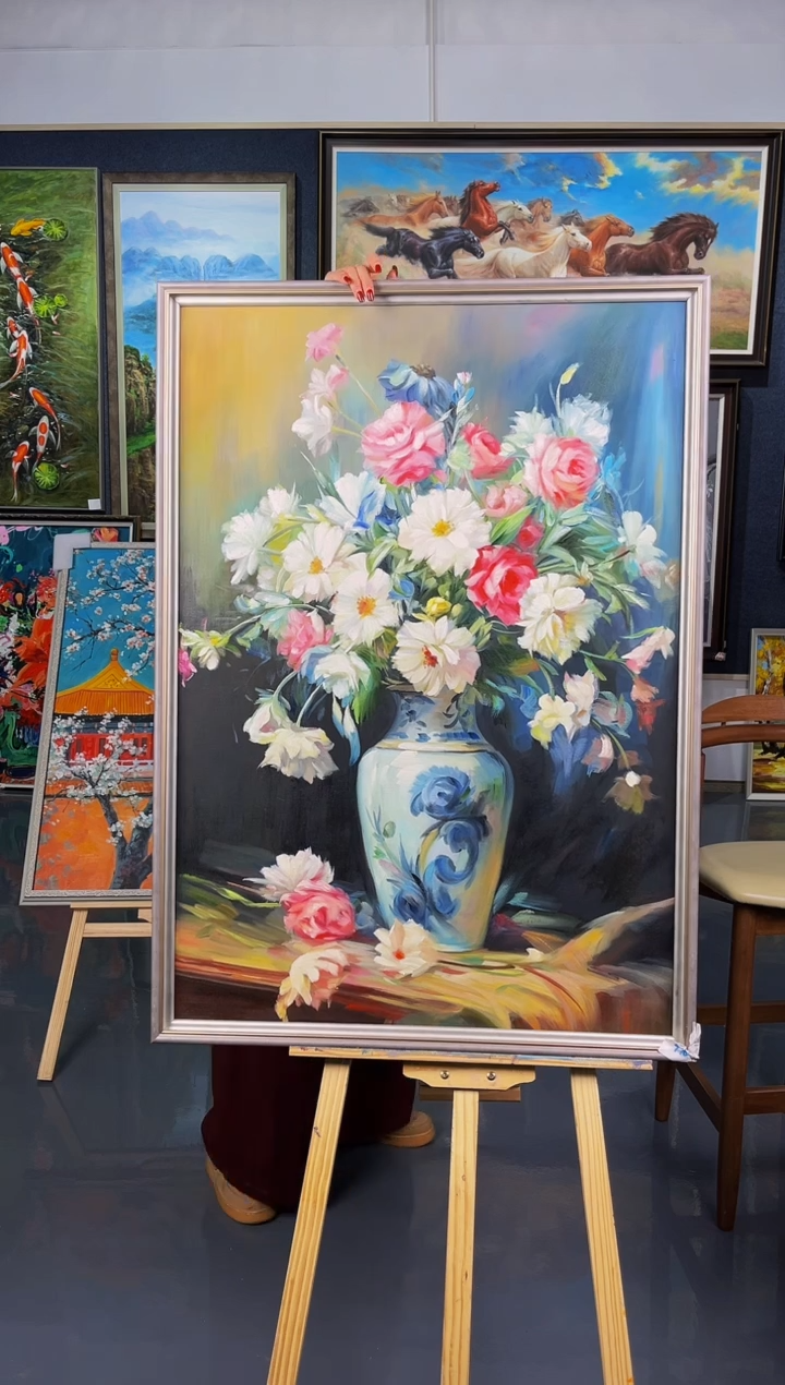 【闪购商品】油画9号 70*100 花卉-手绘油画