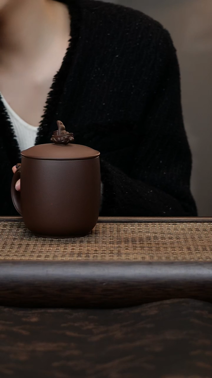 【闪购商品】紫砂茶杯一帆风顺老板杯