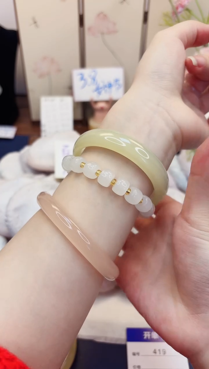 【闪购商品】石英质玉手镯未镶嵌419-晴水-圈口58