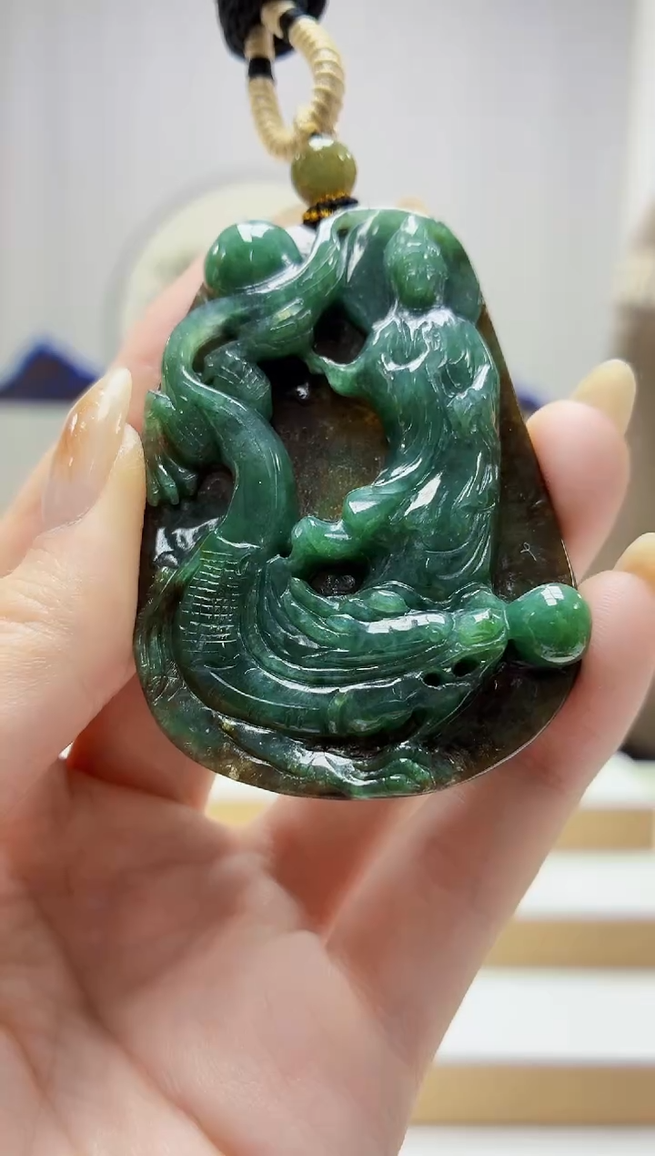 未镶嵌定制翡翠4917jw-毛货挂件78