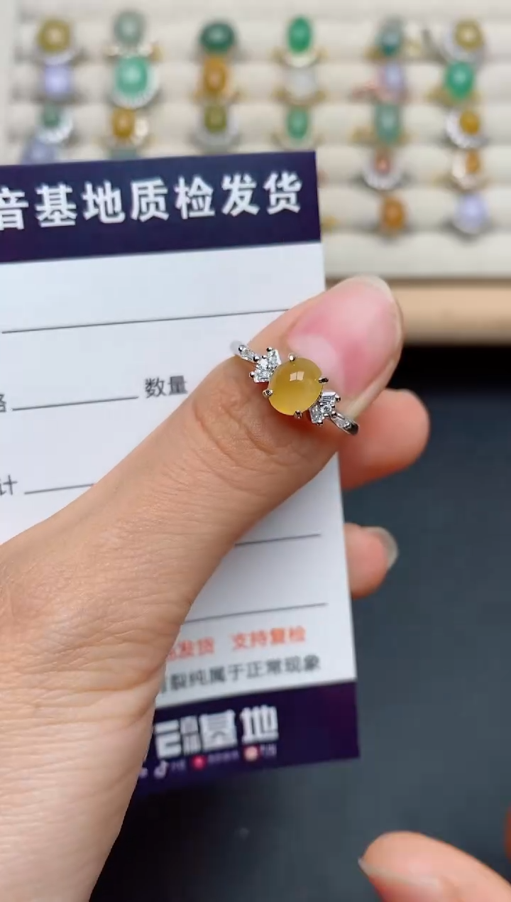 翡翠戒指银S925镶嵌.....