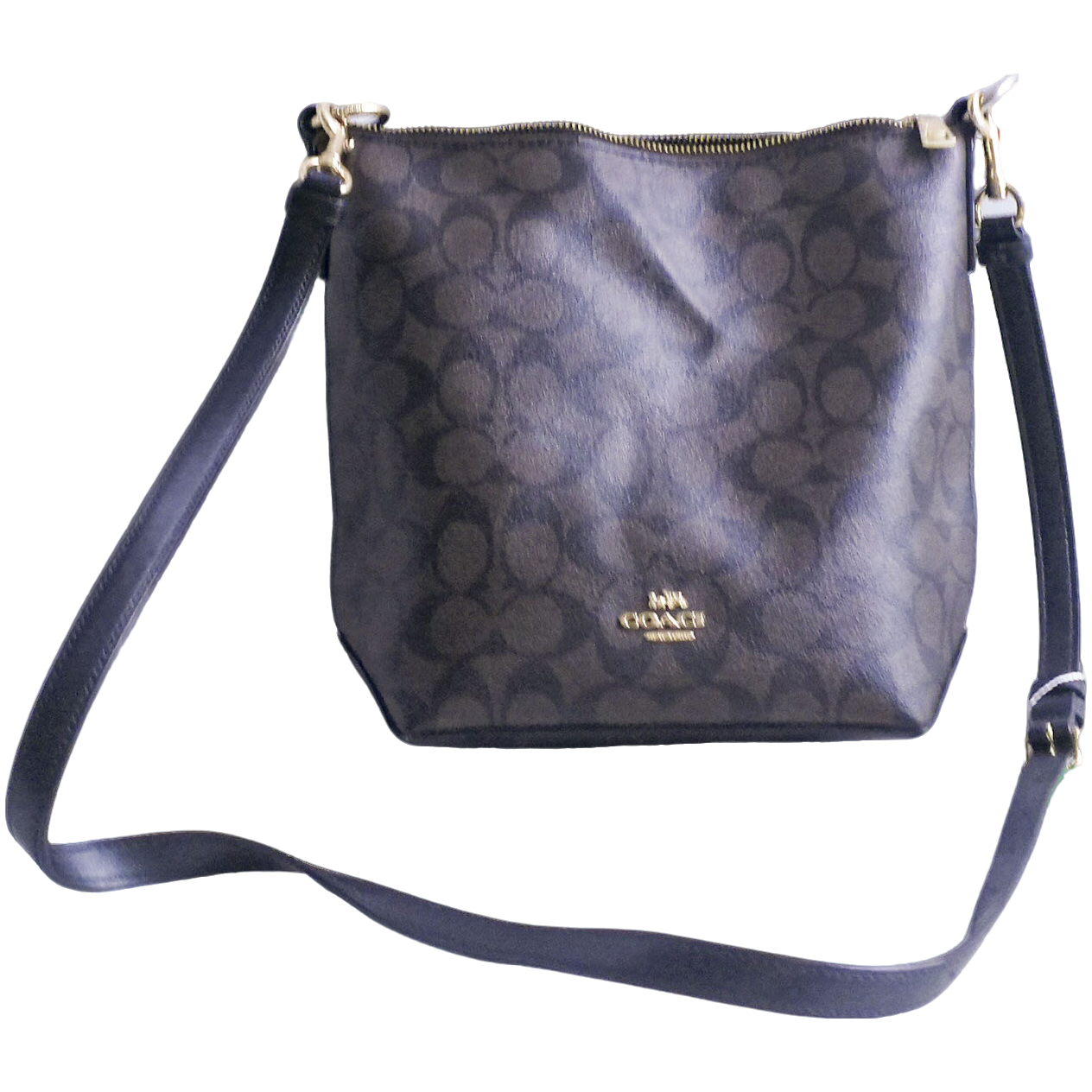 95新  Coach 巧克力老花水桶包 062902