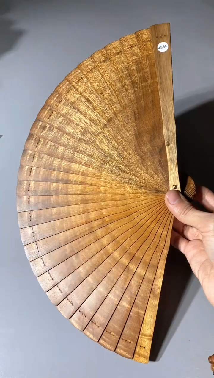金丝楠488号21cm金丝楠木小叶桢楠扇子