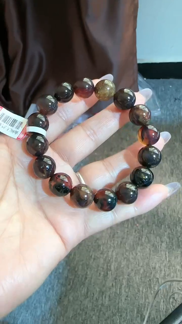 【闪购商品】琥珀手链未镶嵌规格13微瑕翁珀手串#16