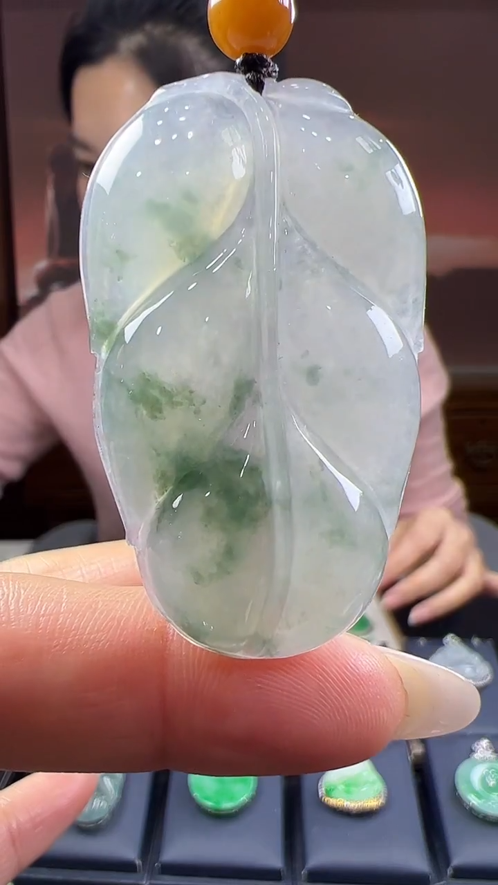 未镶嵌挂件翡翠叶子