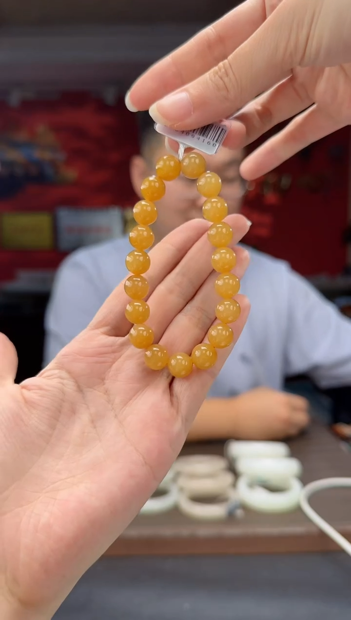 手串未镶嵌和田玉且末糖单圈手串