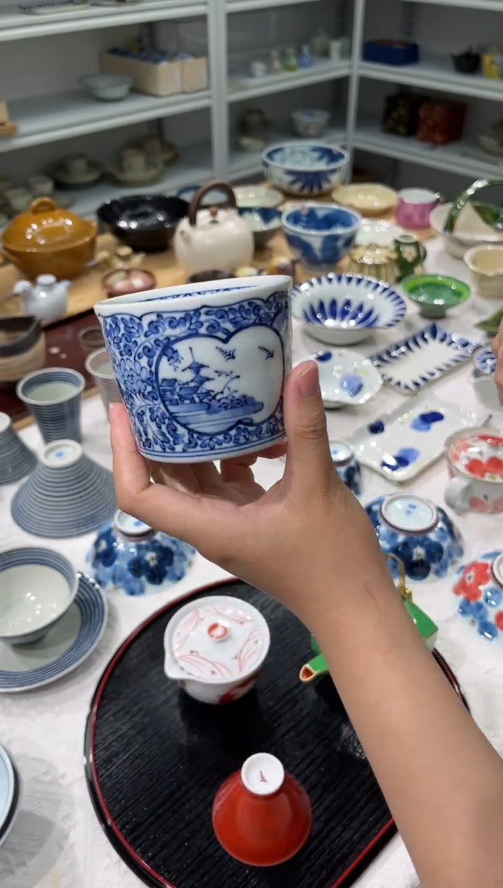 瓷片福利 山水百景茶杯