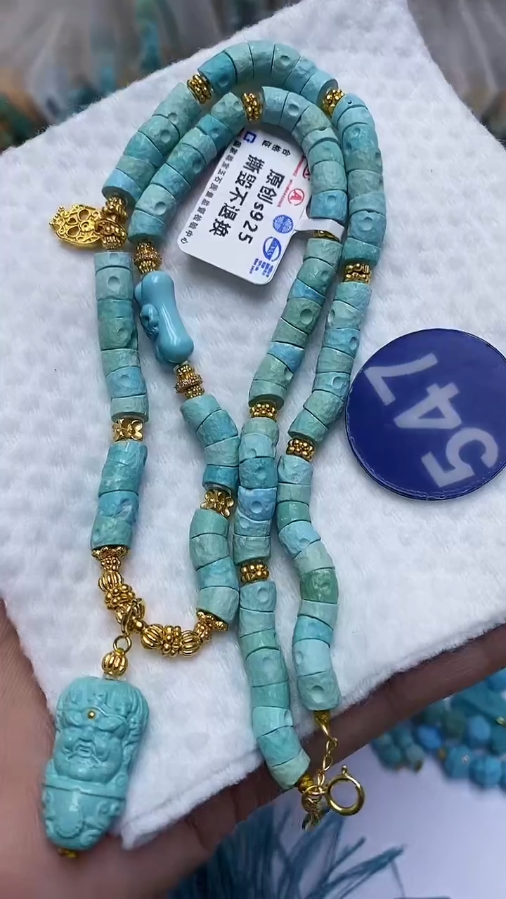 【闪购商品】绿松石项链银S925镶嵌547