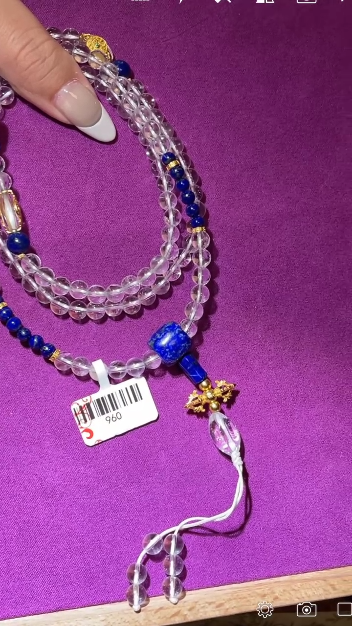 【闪购商品】水晶BH960银S925镶嵌珠链