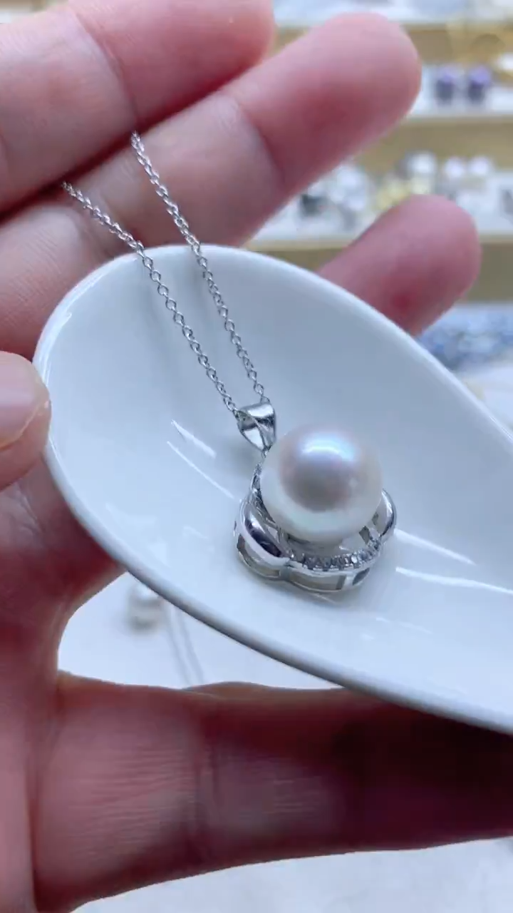 吊坠(赠链)银S925镶嵌淡水珍珠12