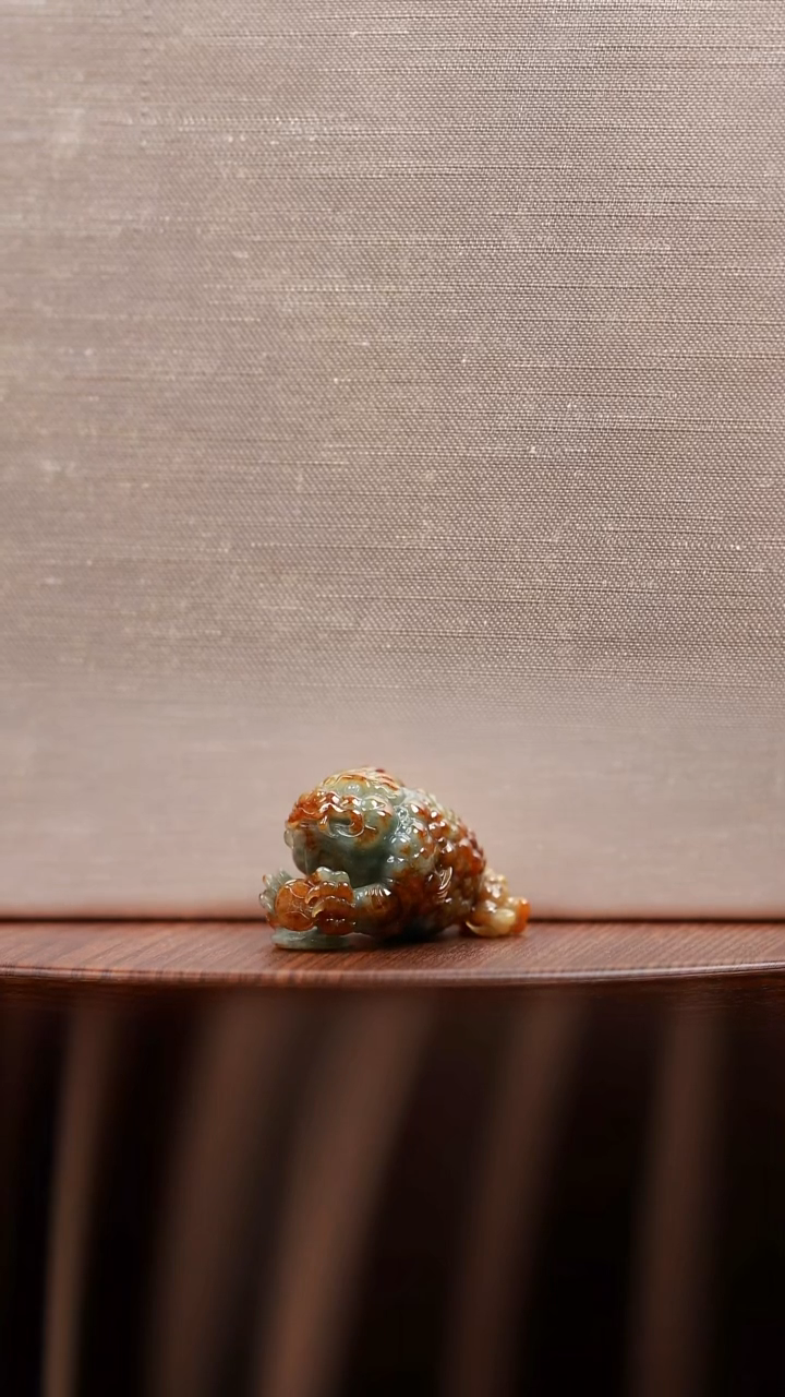 翡翠摆件未镶嵌风*翡翠金蟾