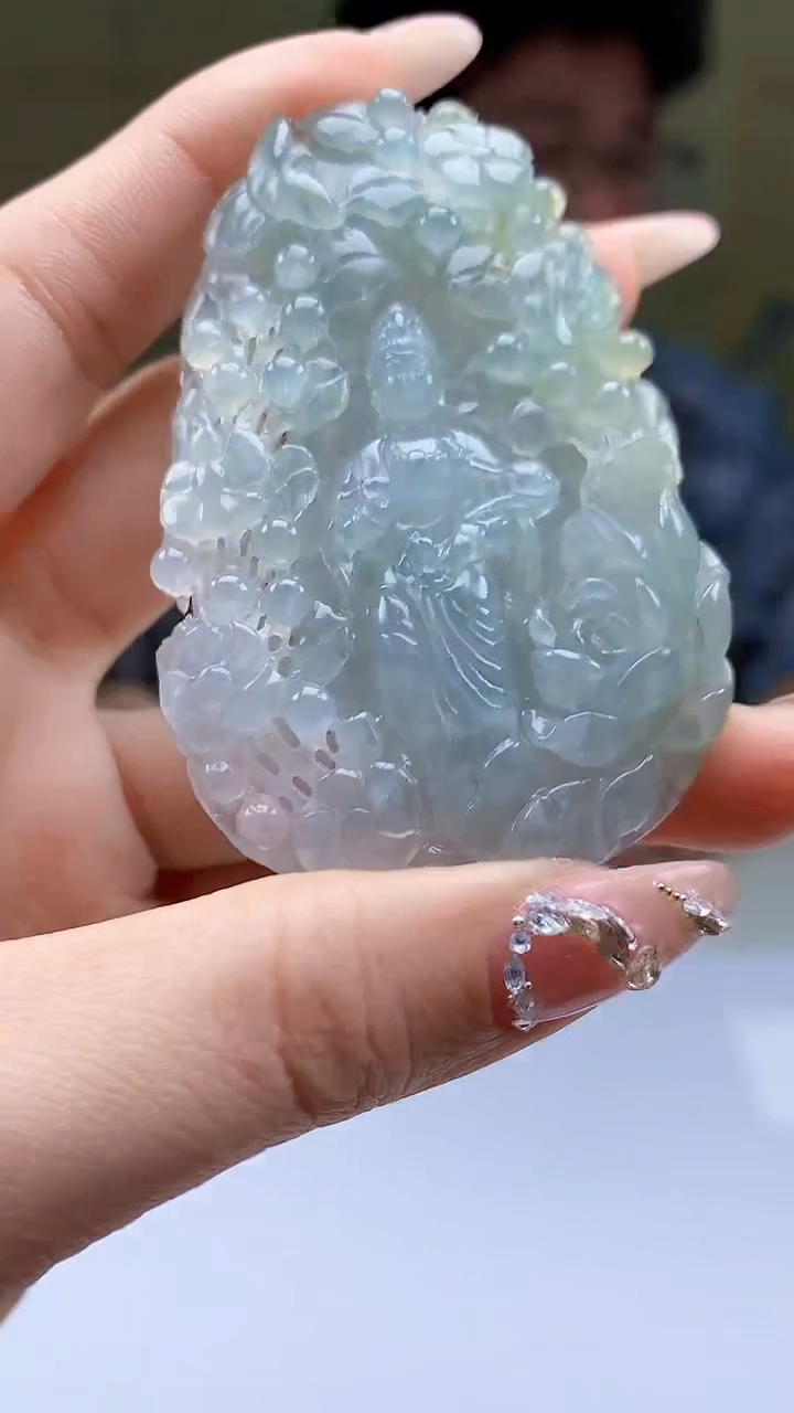 【闪购商品】定制翡翠未镶嵌4688ty-毛货挂件332