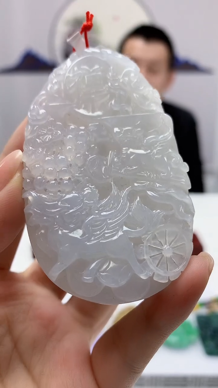 【闪购商品】定制翡翠未镶嵌4812ms-毛货挂件166