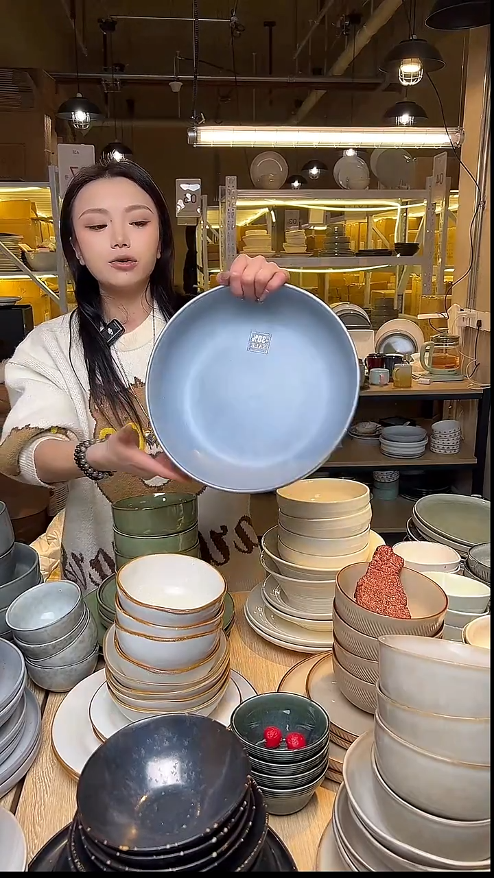 瓷36外贸尾货窑变釉下彩默外微瑕