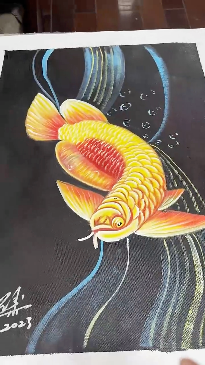 国画刘用华国画作品鱼Y