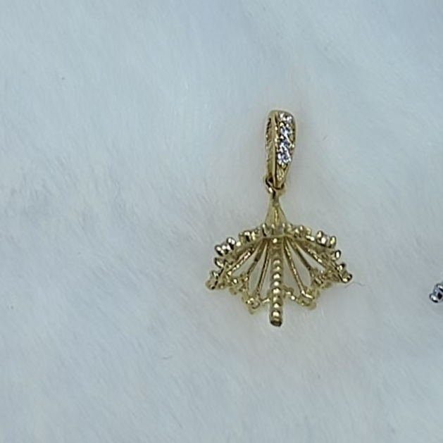 18k金  金珠吊坠配饰（不含珠不含链）定制链接