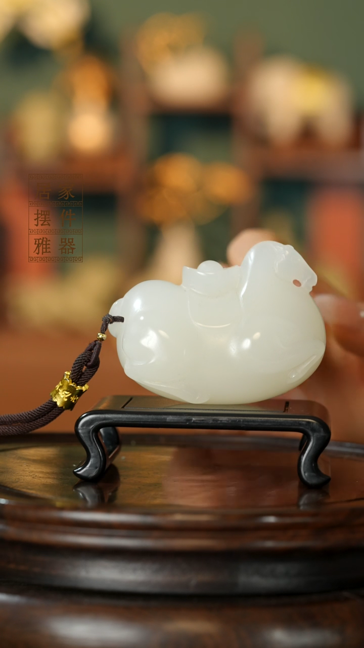 玉《马上有钱》摆件