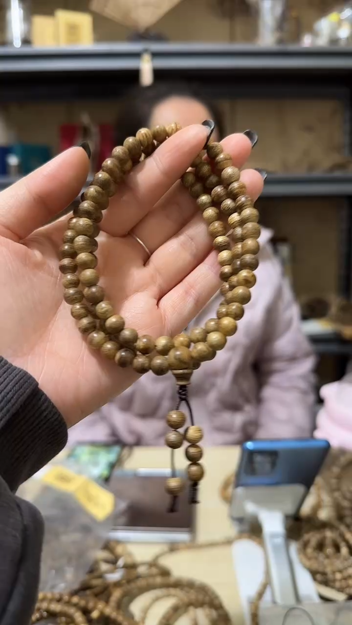 【闪购商品】沉香手串海南水阁野料多圈手串多样性发一条卡7