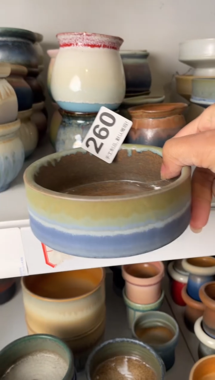 瓷片妮****?260知木小芳花盆