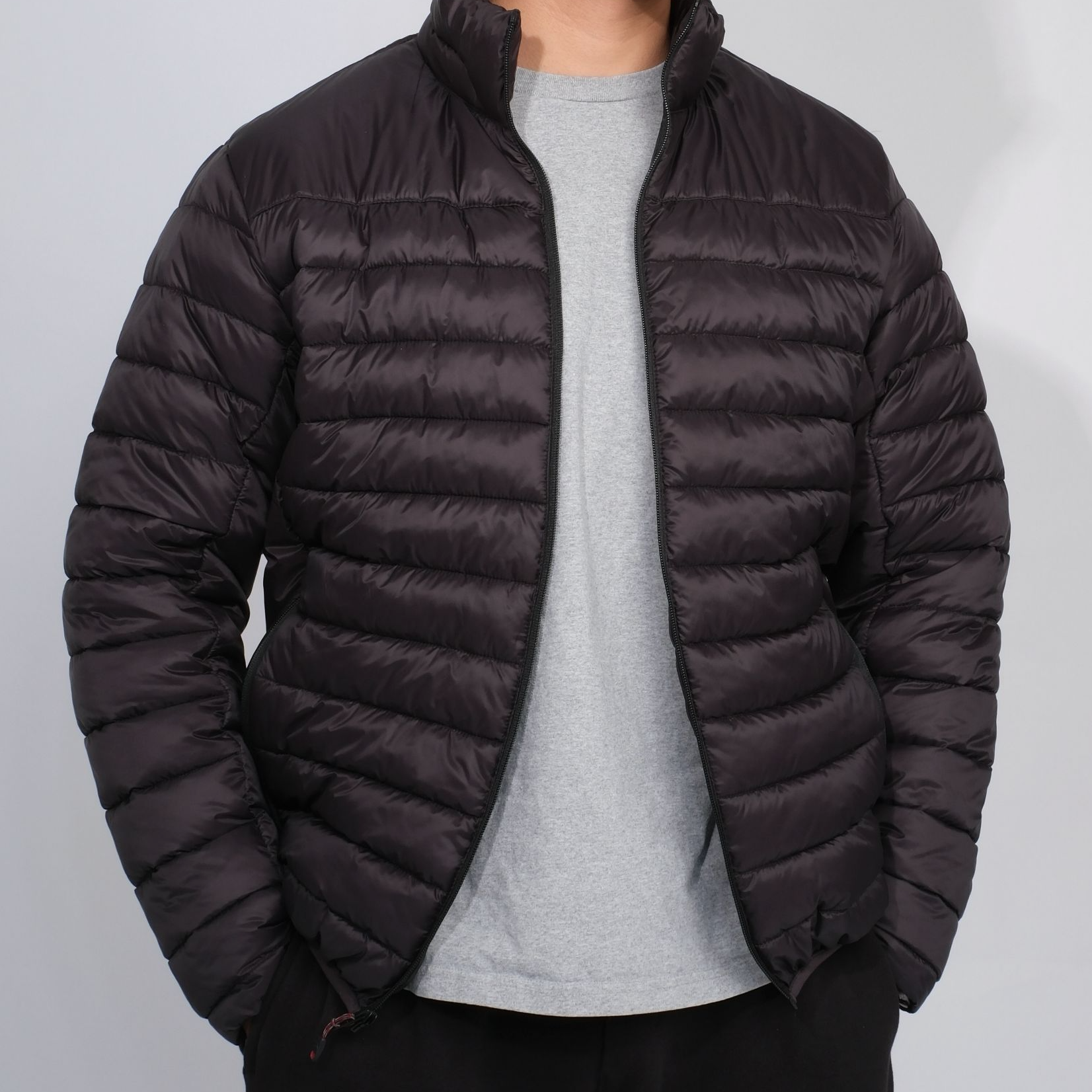 新款男士冬春秋轻薄保暖棉服休闲商务行政外套