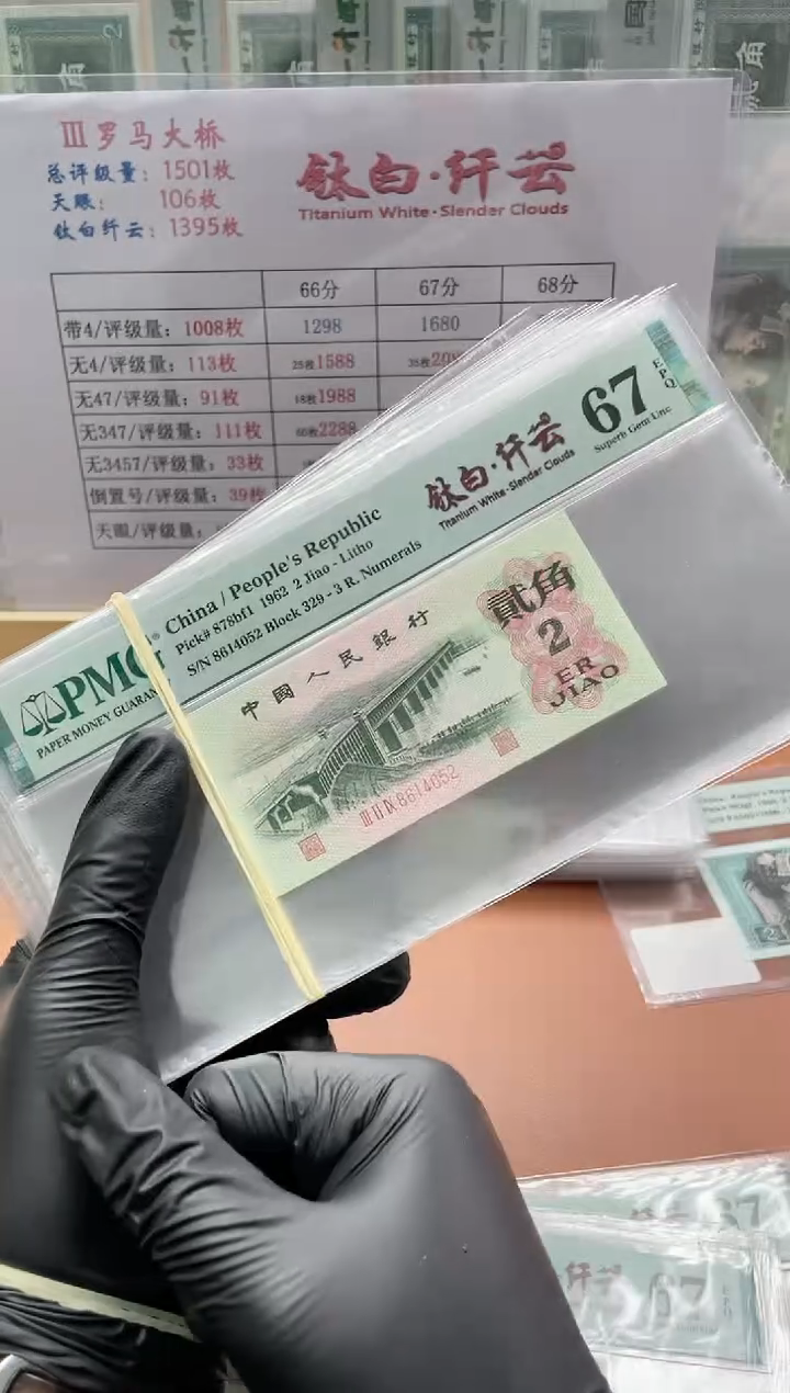 【闪购商品】三版贰角钛白纤云PMG67分带4不挑号