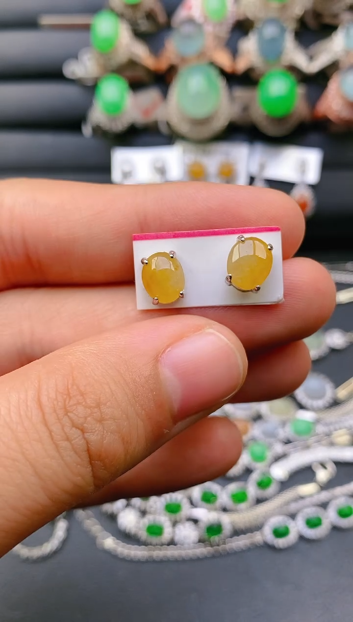 【闪购商品】翡翠戒指银S925镶嵌天然A货翡翠1