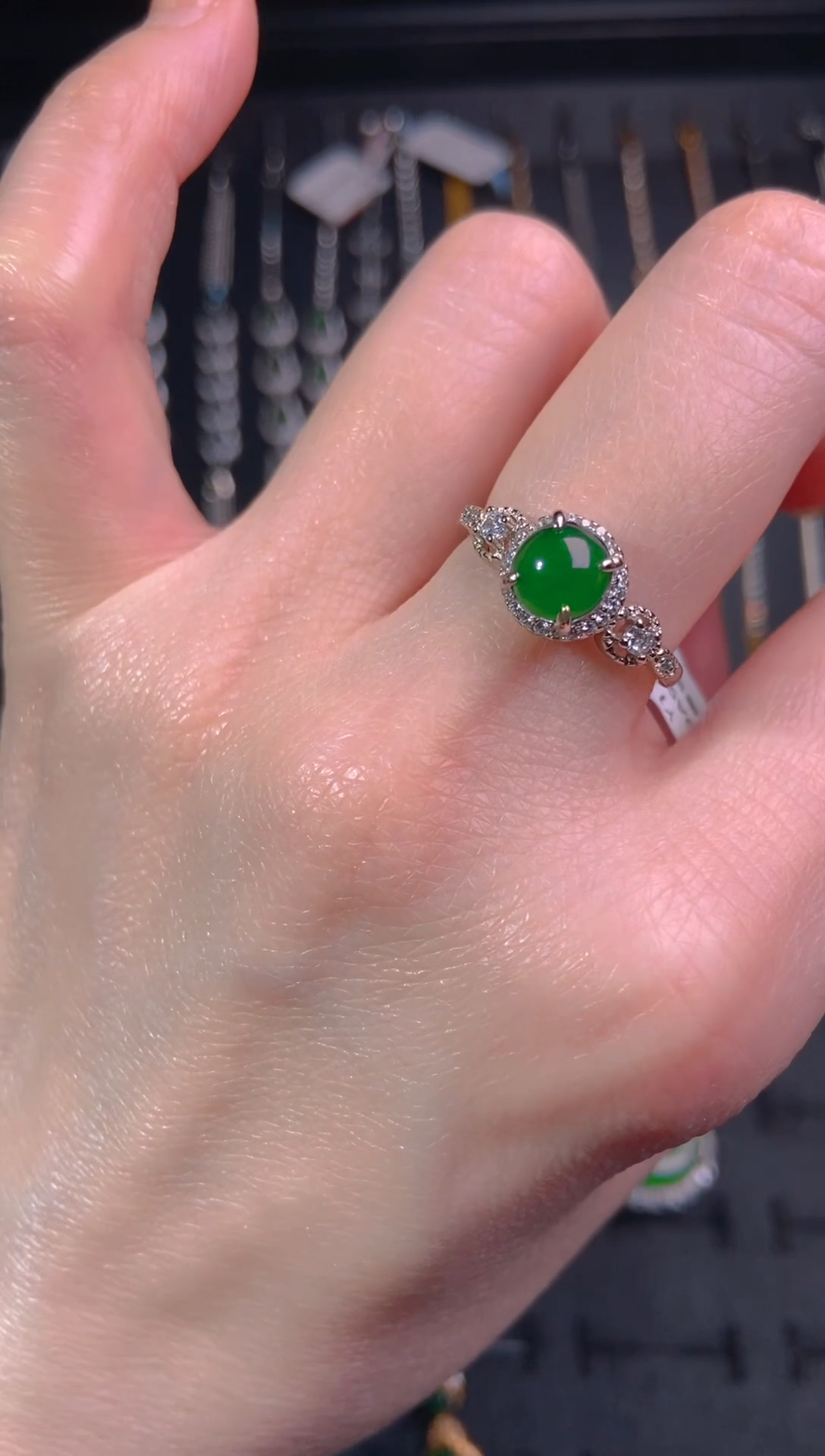 【闪购商品】翡翠戒指未镶嵌天然翡翠A货24