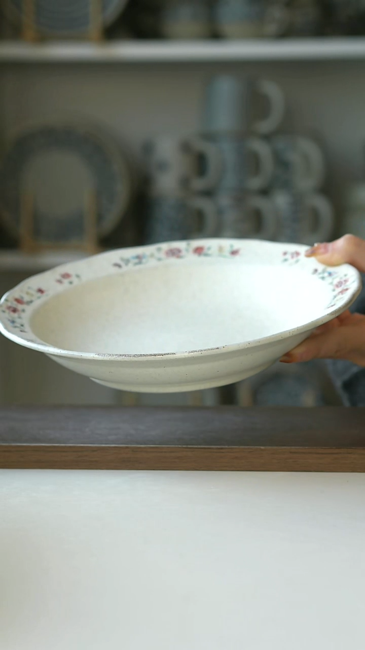 陶Hitable粉黛深盘23cm@4-2@