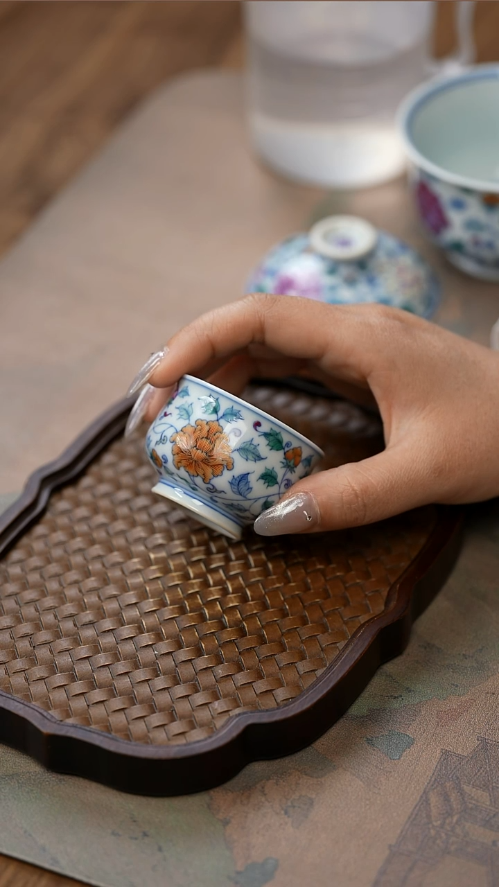 杯刘建锋窑斗彩炉式